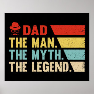 Poster Papa. L'Homme, Le Mythe, La Légende.