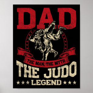 Poster Papa L'Homme Le Mythe Le Judo Légende Design Pour 
