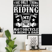 Poster Papa motard biker (Bureau à domicile)