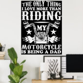 Poster Papa motocycliste (Bureau à domicile)