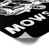 Poster Papa Mows Funny Lawn Mower Father's Day Grandpa (Coin)