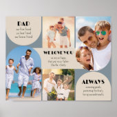 Poster Papa Nous Vous Aimons Toujours Moderne 4 Photo (Devant)