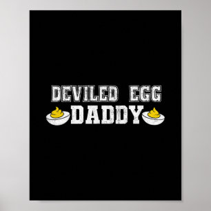 Poster Papa Œuf Démoniaque Rétro Drôle Thanksgiving Fathe