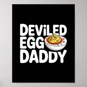 Poster Papa Œuf Diabolique Drôle de Thanksgiving Fête des