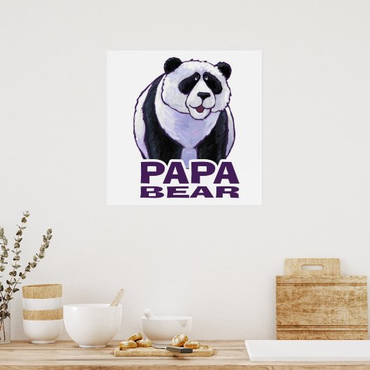 Poster Papa Panda Bear (Cuisine)