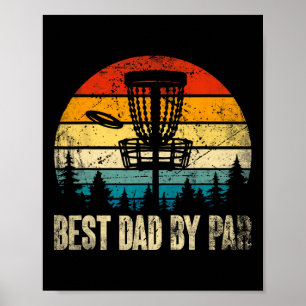 Poster Papa Par Disque Vintage Golf Drôle Papa Fête des p
