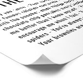 Poster Papa Photo Choses Que Nous Aimons De Votre Fête de (Coin)