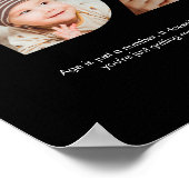 Poster Papa Photo Collage Fête des pères découpée Anniver (Coin)