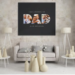 Poster Papa photo typographie moderne enfant cadeau noir<br><div class="desc">Papa multi photo moderne typographie cadeau enfant. Fête des pères,  anniversaire ou cadeau de noël idéal. L'arrière - plan noir peut être changé en fonction de votre décoration.</div>