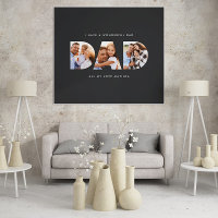 Papa photo typographie moderne enfant cadeau noir