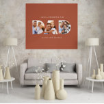 Poster Papa photo typographie moderne enfant cadeau terre<br><div class="desc">Papa multi photo moderne typographie cadeau enfant. Fête des pères,  anniversaire ou cadeau de noël idéal. L'arrière - plan en terre cuite peut être changée en fonction de votre décor.</div>