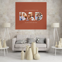 Papa photo typographie moderne enfant cadeau terre
