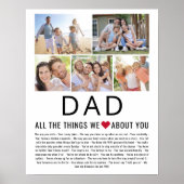 Poster Papa Photos Choses Que Nous Aimons De Vous Fête de (Devant)