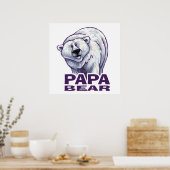 Poster Papa Polar Bear (Cuisine)
