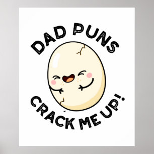 Poster Papa Puns M'Accroche Un Jeu D'Oeufs Drôle