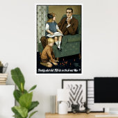 Poster Papa, qu'as-tu fait dans la grande guerre ? (Bureau à domicile)