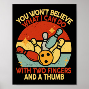 Poster Papa Retro Funny Bowling S Femmes Adulte Humour Sa