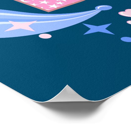 Poster Papa Rose Ou Bleu Vous Aime (Coin)