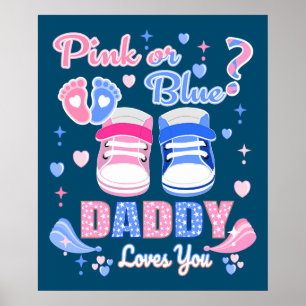 Poster Papa Rose Ou Bleu Vous Aime