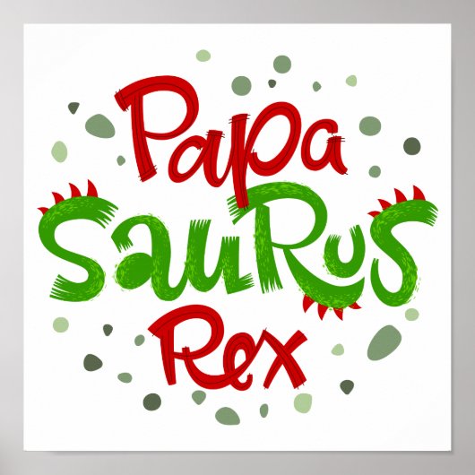 Poster Papa Saurus Rex Graphic (Devant)