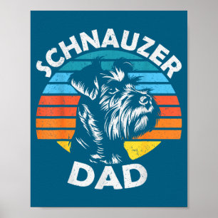 Poster Papa schnauzer chien animal de compagnie drôle fêt