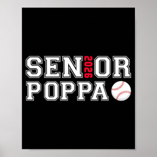 Poster Papa senior classe de 2026 papa baseball papa