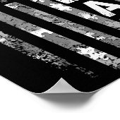 Poster Papa sensibilisation à l'autisme drapeau États-Uni (Coin)