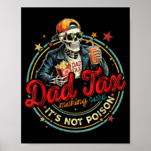 Poster Papa squelette fiscal s'assurant que ce n'est pas 