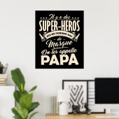 Poster Papa Super-Héro (Bureau à domicile)