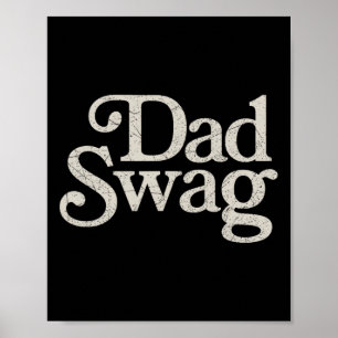 Poster Papa Swag Fête des pères rétro
