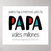 Poster Papa vales millones (Devant)