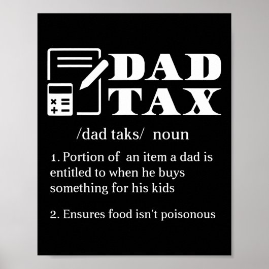 Poster Papa - Vêtements de définition de l'impôt (Devant)
