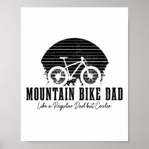 Poster Papa VTT Downhill Vintage Mtb Cycliste