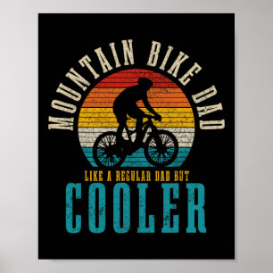 Poster Papa VTT drôle vintage MTB vélo de descente