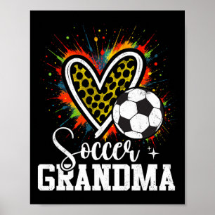 Poster Papamaman Grand-mère Cœur de léopard