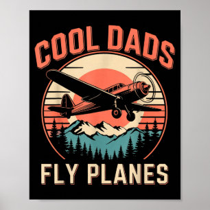 Poster Papas cools pilotent des avions Drôle de terrain P