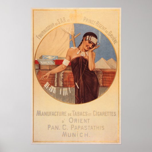 Poster PAPASTAThis MUNITCH Cigarettes Tabac Vieux Alleman (Devant)