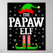 Poster Papaw Elf Funny Christmas Family Matching  (Devant)