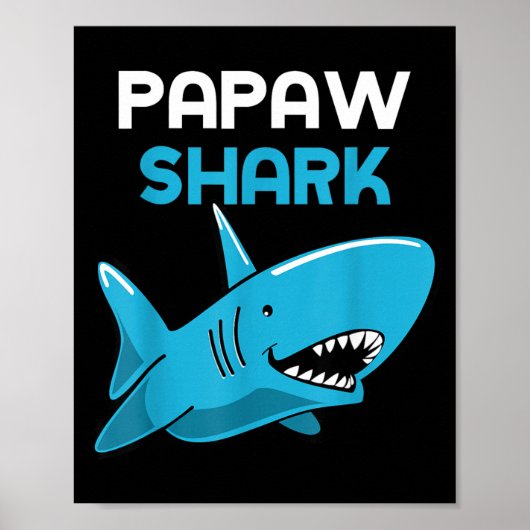Poster Papaw Requin Cool Drôle Famille (Devant)