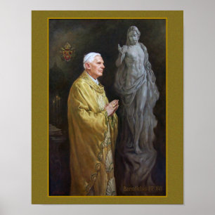 Poster Pape Benoît XVII Portrait officiel du Vatican