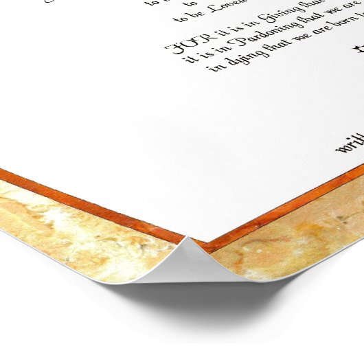 Poster PAPE FRANCIS=ST. PRIÈRE SIMPLE FRANCIS=Bambou2 (Coin)