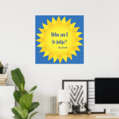 Poster Pape François Qui suis-je pour Juger Citation Post (Bureau à domicile)