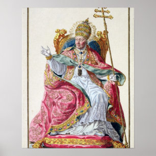 Poster Pape Pius VI (1717-99) de 'DES Estampes de