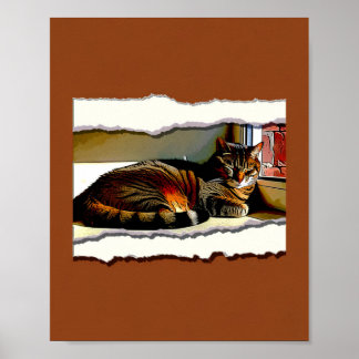 Poster Paper Cutout Resting House Art Print