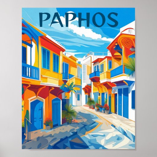 Poster Paphos City, Chypre souvenir (Devant)