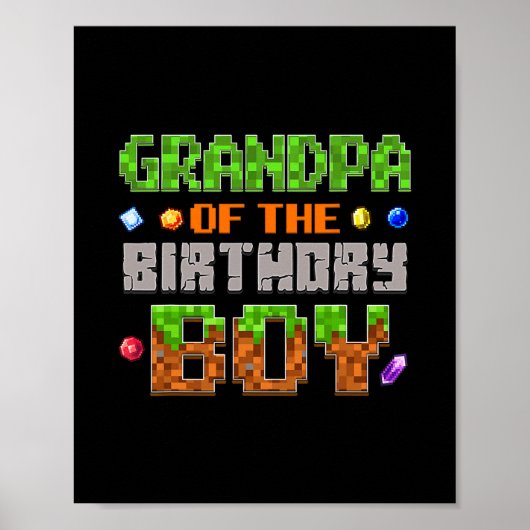 Poster Papi du garçon de la fête d'anniversaire Vidéo jou (Devant)