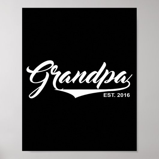 Poster Papi Est 2016 Drôle Annonce Naissance Bébé Cadeau (Devant)