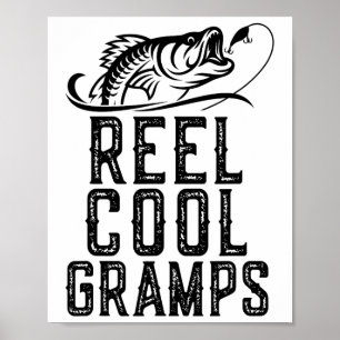 Poster Papi super cool pêche à la ligne pêcheur drôle rét