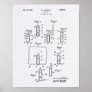 Poster Papier 1933 Art Brevet - Poivre Lined