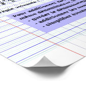 Poster Papier à 6 calculer (Matte) (Coin)